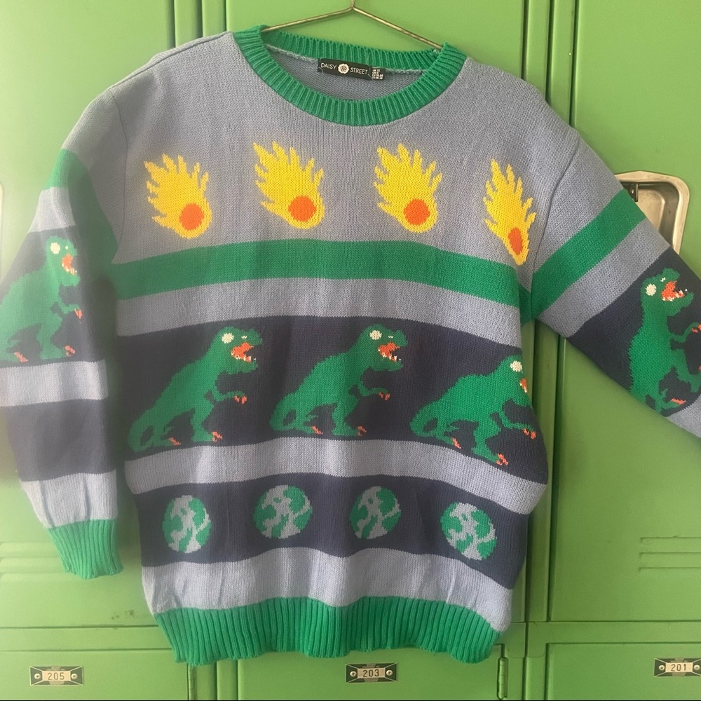 FANTASTIC Daisy Street Dinosaur Meteor Sweater